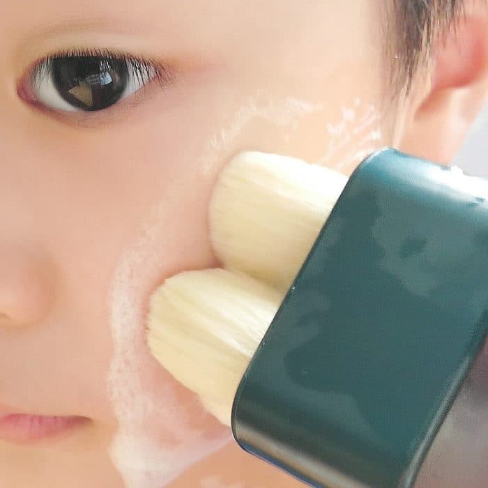 Badebürste zum Reiben des Rückens, langer Griff, weiche Haar-Badebürste, abnehmbare Gesichtswaschbürste – Bild 5