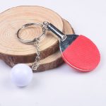 2 Stück kreativer Tischtennis-Schlüsselanhänger aus Metall, handgefertigter Schmuck, Geschenk, Sport-Schlüsselanhänger, Table Tennis Shape(Black), Table Tennis Shape(Red), Table Tennis Shape(Yellow), Table Tennis Shape(Light Blue)... – Bild 2