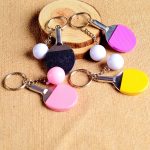 2 Stück kreativer Tischtennis-Schlüsselanhänger aus Metall, handgefertigter Schmuck, Geschenk, Sport-Schlüsselanhänger, Table Tennis Shape(Black), Table Tennis Shape(Red), Table Tennis Shape(Yellow), Table Tennis Shape(Light Blue)... – Bild 3