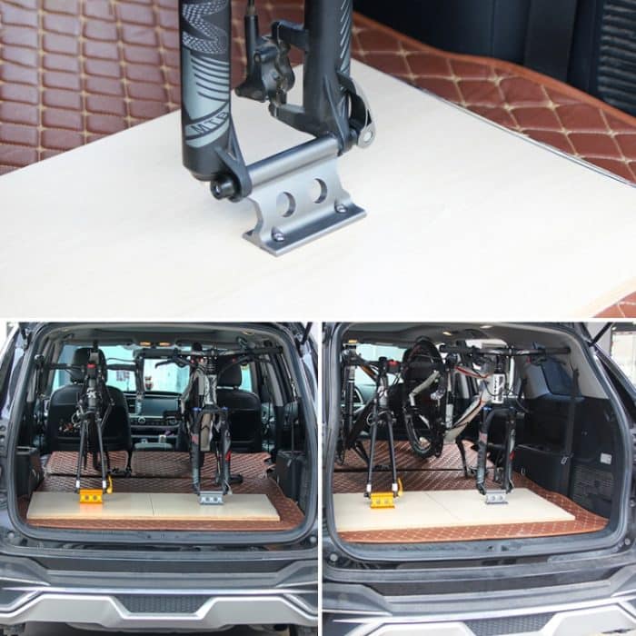 Fahrrad-Gepäckträger mit fester Clip-Vordergabel, (Yellow), (Silver), (Black), (Red) – Bild 6