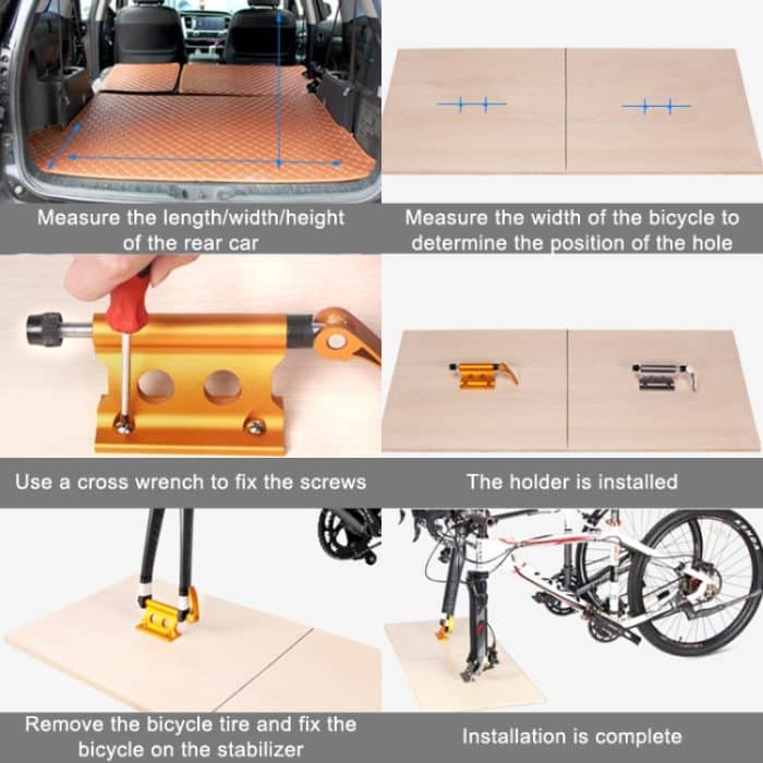 Fahrrad-Gepäckträger mit fester Clip-Vordergabel, (Yellow), (Silver), (Black), (Red) – Bild 7
