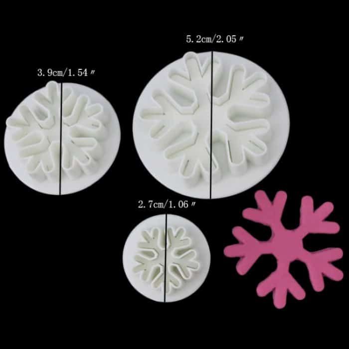 6 PCS Schneeflocke Frühlingsform Fondant Kuchenwerkzeug Keksprägung Druckform DIY Backwerkzeuge – Bild 3