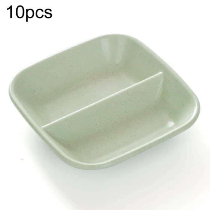 TBD098094001A.jpg 10 PCS Küche Zubehör 2 in 1 Gewürz Sauce Gerichte Weizen Stroh Salat Untertasse Schüssel Geschirr Gewürz Gericht Kochen Werkzeuge – Bild 1