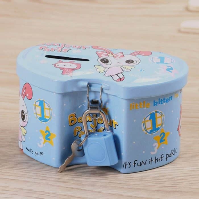 4 PCS Doppelherz Cartoon Eisen Kreative Kinder Sparschwein – Bild 3