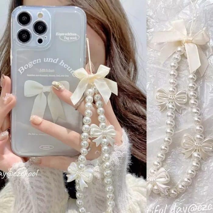 Schmetterling Perlenarmband Handykette – Bild 2