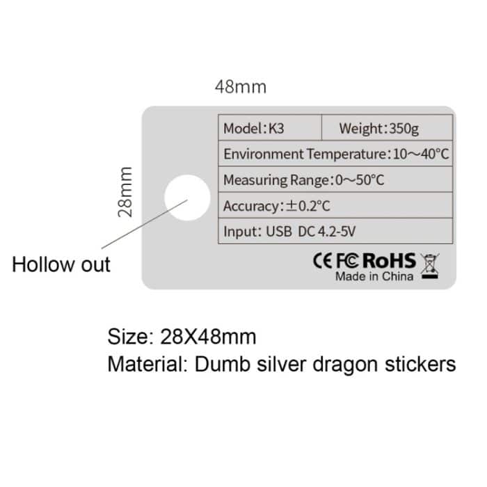 [HK Lager] K3 Freisprech-berührungsloses Stirnkörper-Infrarot-Thermometer – Bild 5