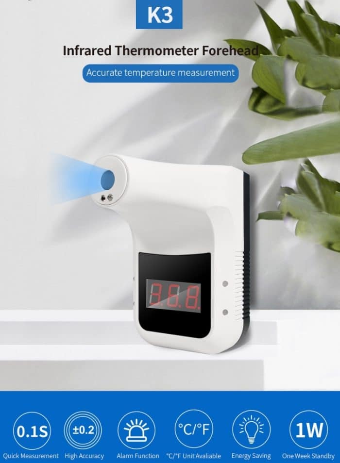 [HK Lager] K3 Freisprech-berührungsloses Stirnkörper-Infrarot-Thermometer – Bild 8