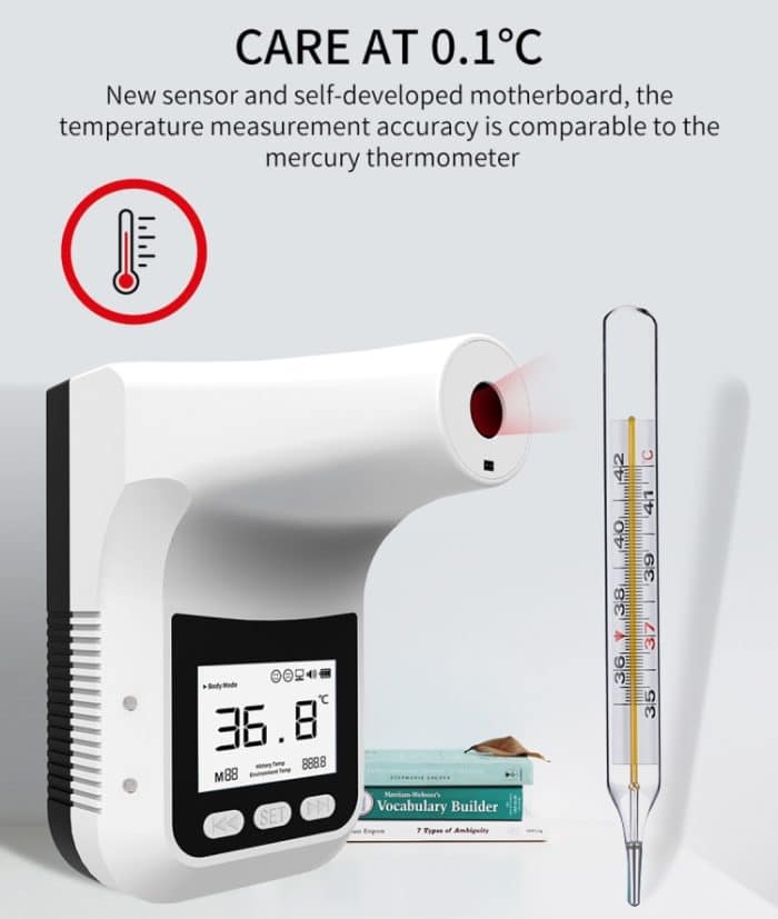 [HK Lager] K3 Pro Freisprecheinrichtung Berührungsloser Stirnkörper Lichtempfindlicher Distanzsensor Infrarot-Thermometer, 2,8-Zoll-LCD-Bildschirm – Bild 10
