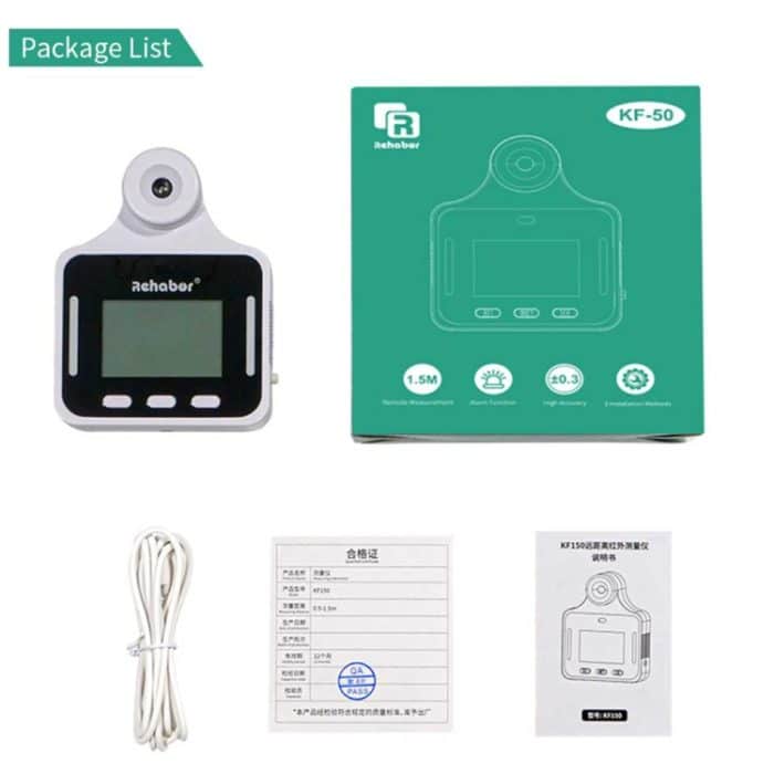 KF150 Langstrecken-Freisprecheinrichtung berührungsloser Stirn-Stirn-Stirn-Body-lichtempfindliches Entfernungssensor-Infrarot-Thermometer, 2,8-Zoll-LCD-Display-Bildschirm – Bild 8