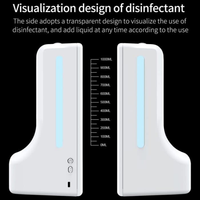 K9 Pro Freisprecheinrichtung Berührungsloser Körper Lichtempfindlicher Abstandssensor Thermometer + 1000 ml Automatischer berührungsloser Flüssigseifenspender mit Basishalterung – Bild 15