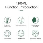 K9 PRO plus Freisprecheinrichtung Nicht-Kontakt-Body-Thermometer + 1000ml Automatischer unberührter flüssiger Seifenspender mit Basishalterung, 15 Sprachen Voice Broadcast – Bild 4