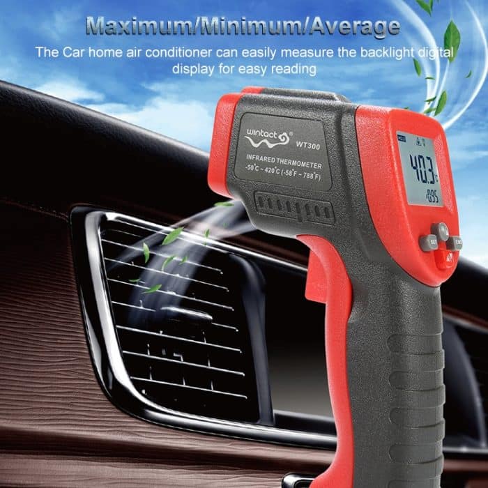 WintAct WT300 -50 Grad C ~ 420 Grad C Handheld Tragbarer Outdoor Berührungslos digitales Infrarot-Thermometer – Bild 7