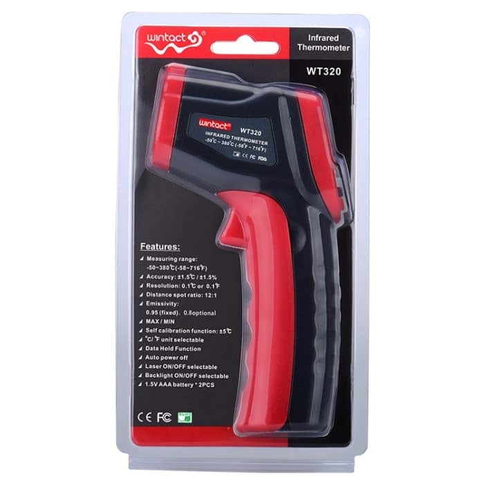 WintAct WT320 -50 Grad C ~ 380 Grad C Handheld Tragbarer Outdoor Berührungslos digitales Infrarot-Thermometer – Bild 3