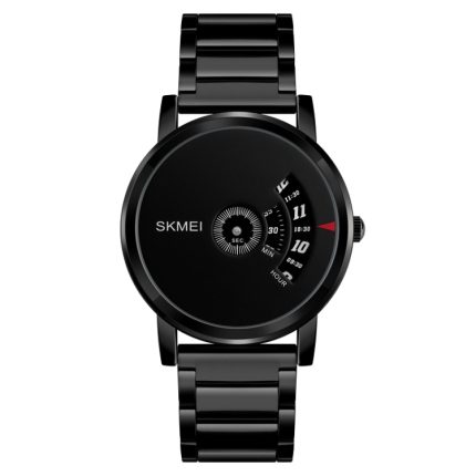 SKMEI 1260 Fashion Creative Pointer 30 m wasserdichte Quarz-Armbanduhr mit Edelstahl-Armband