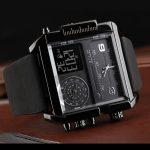 SKMEI 1391 Multifunktionale Herren-Business-Digitaluhr, 30 m wasserdicht, quadratisches Zifferblatt, Armbanduhr mit Lederarmband – Bild 9
