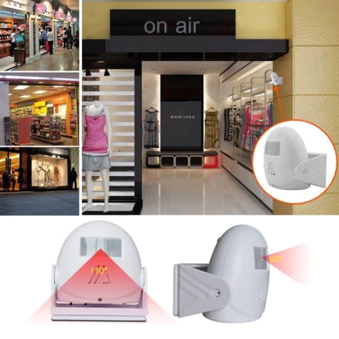 5301 Drahtloser Infrarot-Bewegungssensor, Willkommensalarm, intelligente Begrüßungswarnung, Türklingel, IR-Entfernung: 10 m, 5301 White, 5301, 5301 Pink, 5301 Red – Bild 8