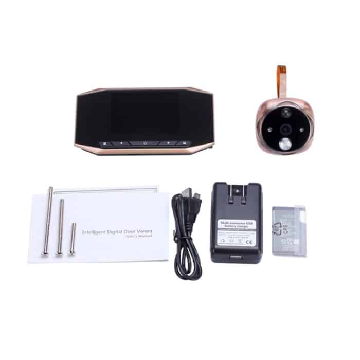 M525 3,5-Zoll-TFT-Bildschirm 2,0 MP Kamera-Video-Türklingel, Unterstützung TF-Karte (max. 32 GB) und Bewegungserkennung – Bild 6