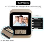 M530 3,0-Zoll-TFT-Display, 3,0 MP Kamera, digitaler Video-Türspion, unterstützt TF-Karte (max. 32 GB) und Infrarot-Nachtsicht, M530 – Bild 8