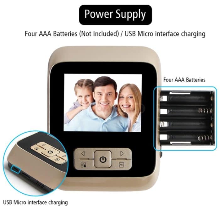 M530 3,0-Zoll-TFT-Display, 3,0 MP Kamera, digitaler Video-Türspion, unterstützt TF-Karte (max. 32 GB) und Infrarot-Nachtsicht, M530 – Bild 8