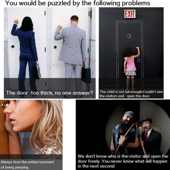 M4300D 4,3-Zoll-TFT-Farbdisplay, 3,0 MP Sicherheitskamera, intelligente Video-Türklingel, unterstützt TF-Karte (max. 32 GB), Nachtsicht und Bewegungserkennung, M4300D Black, M4300D – Bild 8