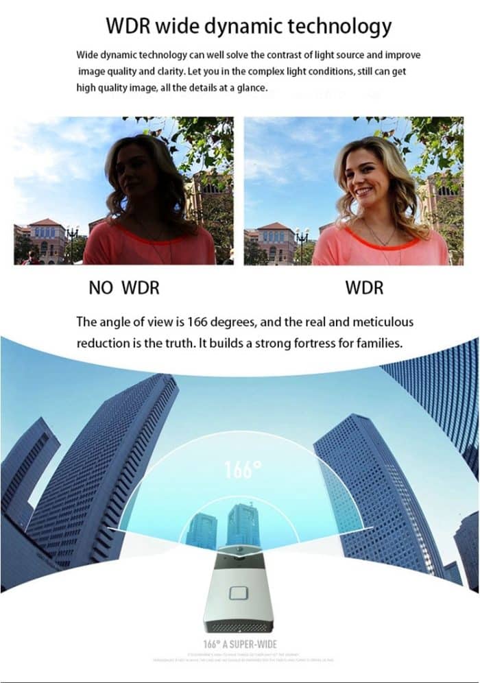 VESAFE Home VS-M2 HD 720P Sicherheitskamera, intelligente WiFi-Video-Türklingel-Gegensprechanlage, unterstützt TF-Karte und Nachtsicht- und PIR-Erkennungs-App für iOS und Android, VS-M2 – Bild 11