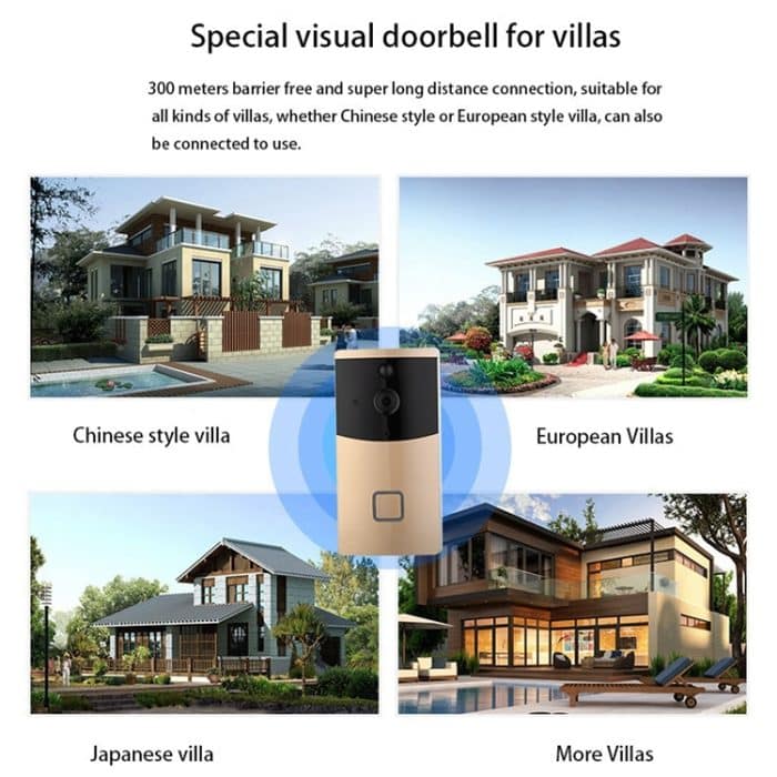 VESAFE Home VS-M2 HD 720P Sicherheitskamera, intelligente WiFi-Video-Türklingel-Gegensprechanlage, unterstützt TF-Karte und Nachtsicht- und PIR-Erkennungs-App für iOS und Android, VS-M2 – Bild 13