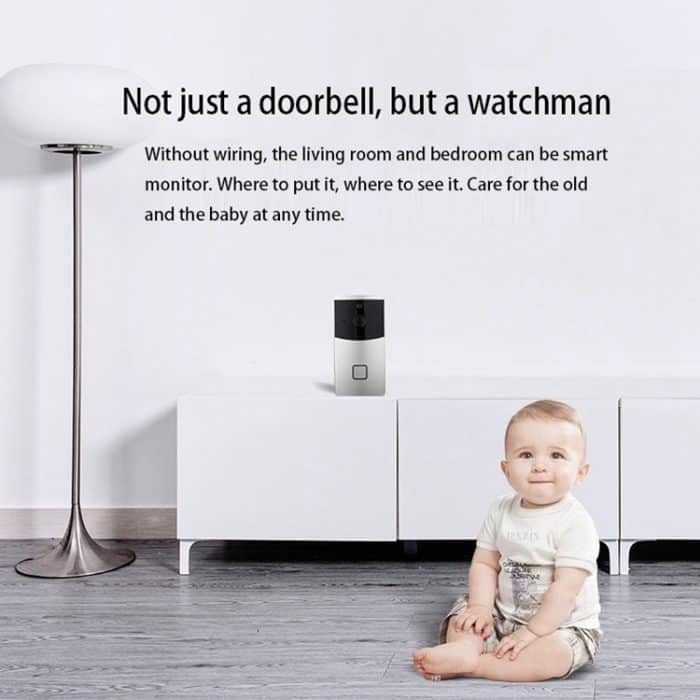 VESAFE Home VS-M2 HD 720P Sicherheitskamera, intelligente WiFi-Video-Türklingel-Gegensprechanlage, unterstützt TF-Karte und Nachtsicht- und PIR-Erkennungs-App für iOS und Android, VS-M2 – Bild 9