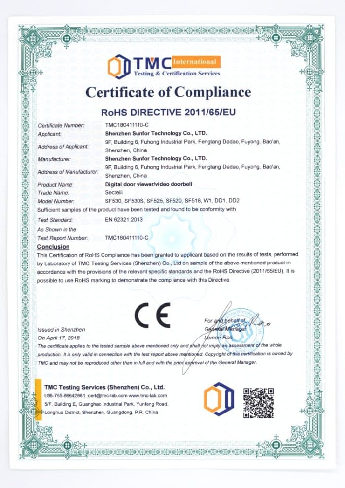 SN520A 3,5-Zoll-Bildschirm 1.0MP Überwachungskamera Digital Peephole Door Viewer – Bild 12