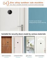 Dd3s 2,4 cm Screen 0.3mp Überwachungskamera Peephol Viewer Digitale Peephole Türglocke, – Bild 11