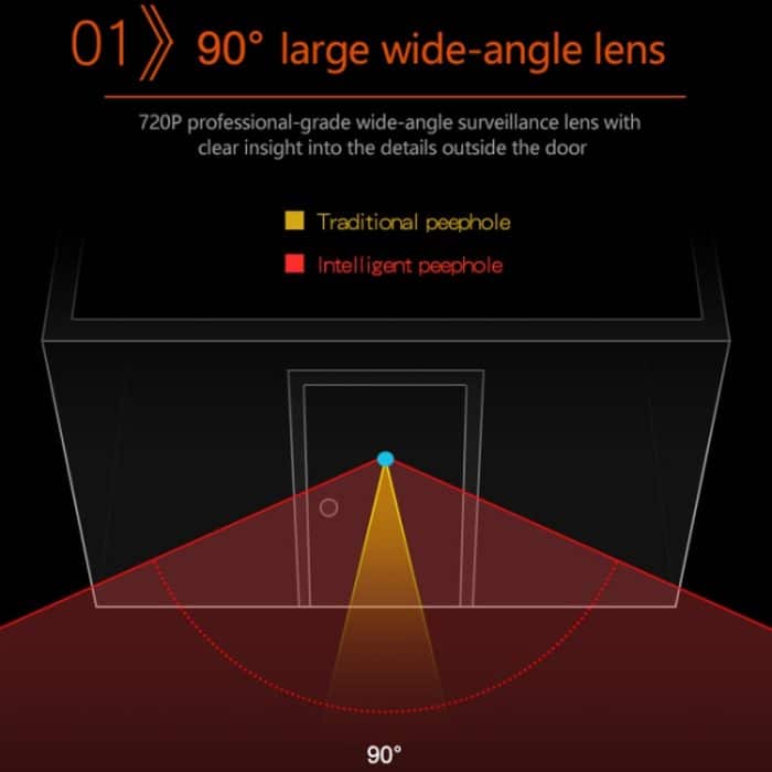 Dd3s 2,4 cm Screen 0.3mp Überwachungskamera Peephol Viewer Digitale Peephole Türglocke, – Bild 8