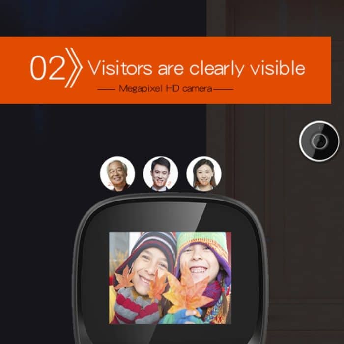Dd3s 2,4 cm Screen 0.3mp Überwachungskamera Peephol Viewer Digitale Peephole Türglocke, – Bild 9