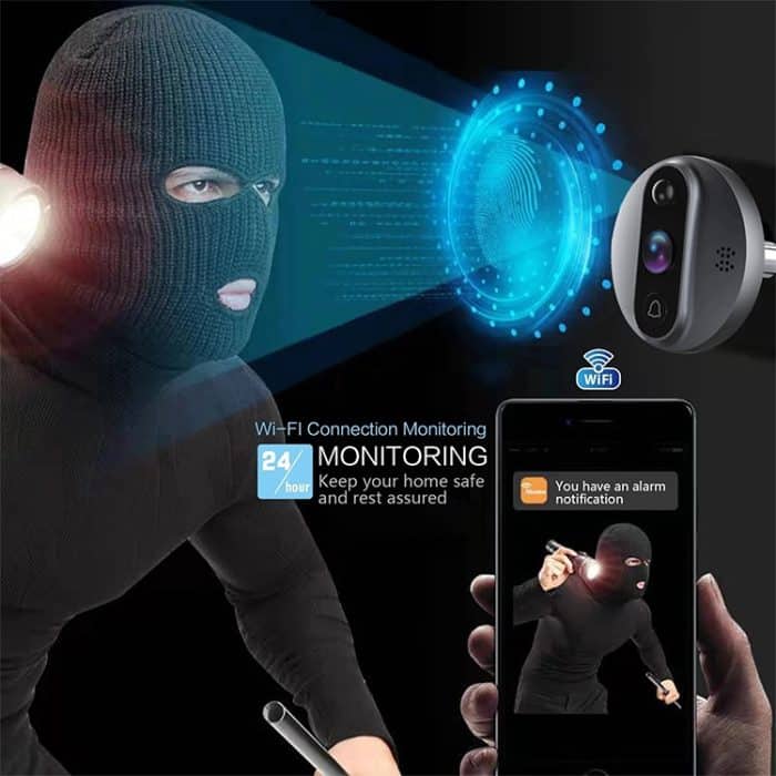 R9 4,3 Zoll WiFi Smart Video Visuelle elektronische Guckloch-Türklingel, R9 – Bild 7