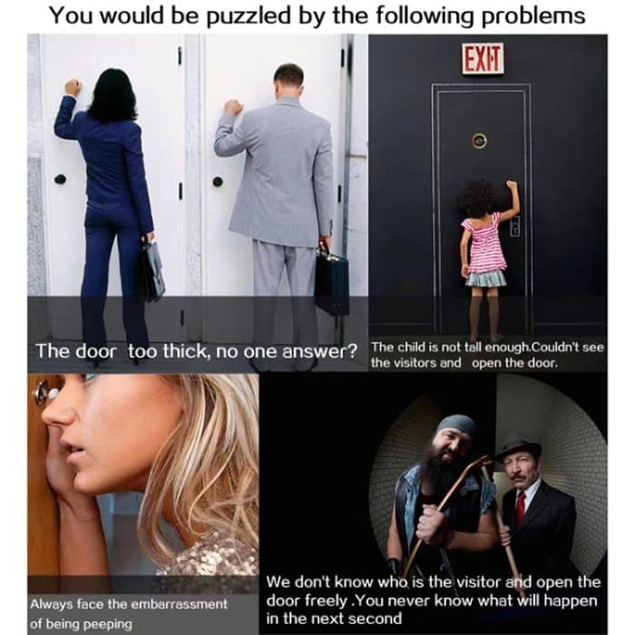 X1 4,3-Zoll-Bildschirm IP55 Wasserdichter digitaler Türspion – Bild 7