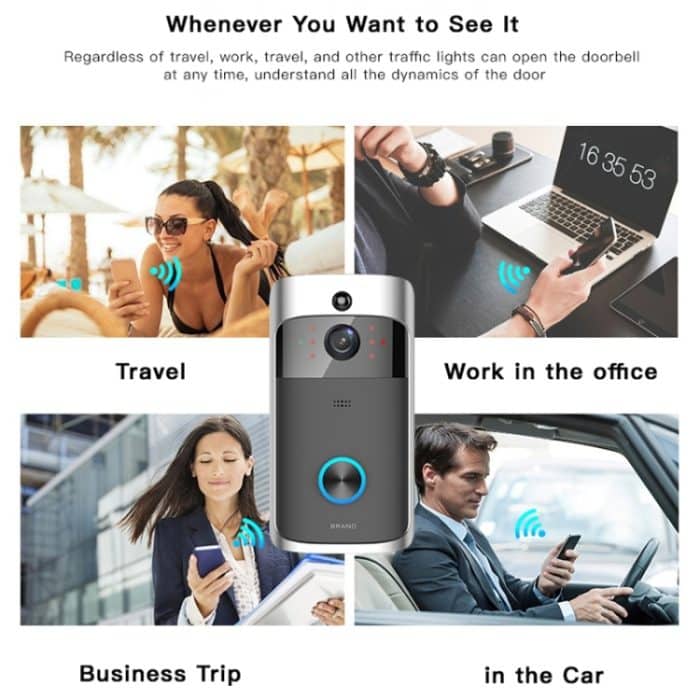 M3 720P Smart WIFI Ultra Low Power Video Visuelle Türklingel, unterstützt Handy-Fernüberwachung und Nachtsicht, Without Ding Dong Version – Bild 13