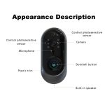 M108 720P 6400mAh Smart WIFI Video Visuelle Türklingel, unterstützt Telefon-Fernüberwachung und Echtzeit-Sprach-Gegensprechanlage, M108 – Bild 3