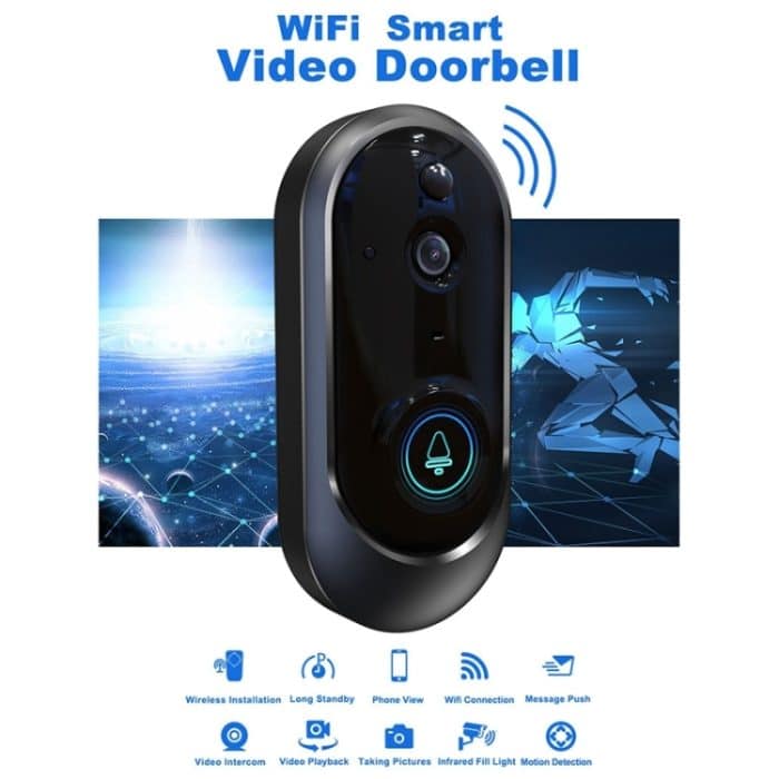 M108 720P 6400mAh Smart WIFI Video Visuelle Türklingel, unterstützt Telefon-Fernüberwachung und Echtzeit-Sprach-Gegensprechanlage, M108 – Bild 5