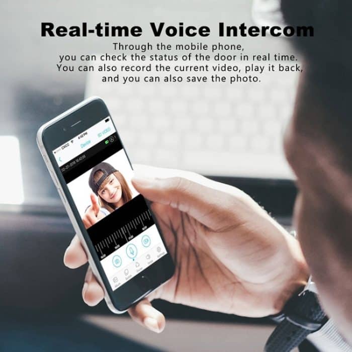 M108 720P 6400mAh Smart WIFI Video Visuelle Türklingel, unterstützt Telefon-Fernüberwachung und Echtzeit-Sprach-Gegensprechanlage, M108 – Bild 7