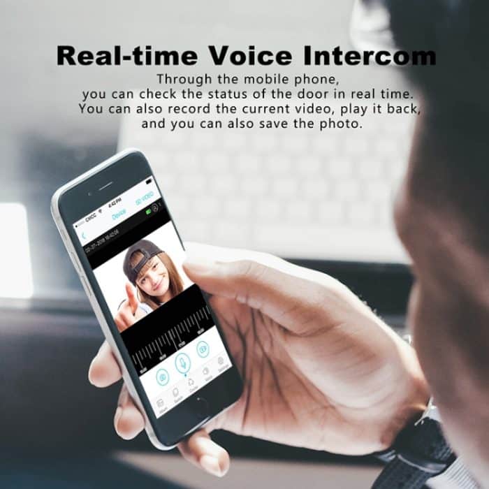 M200B WiFi Intelligente Video-Türklingel mit quadratischen Tasten, unterstützt Infrarot-Bewegungserkennung und adaptive Rate sowie Zwei-Wege-Gegensprechanlage und Fern-/PIR-Weckfunktion, M200B – Bild 13