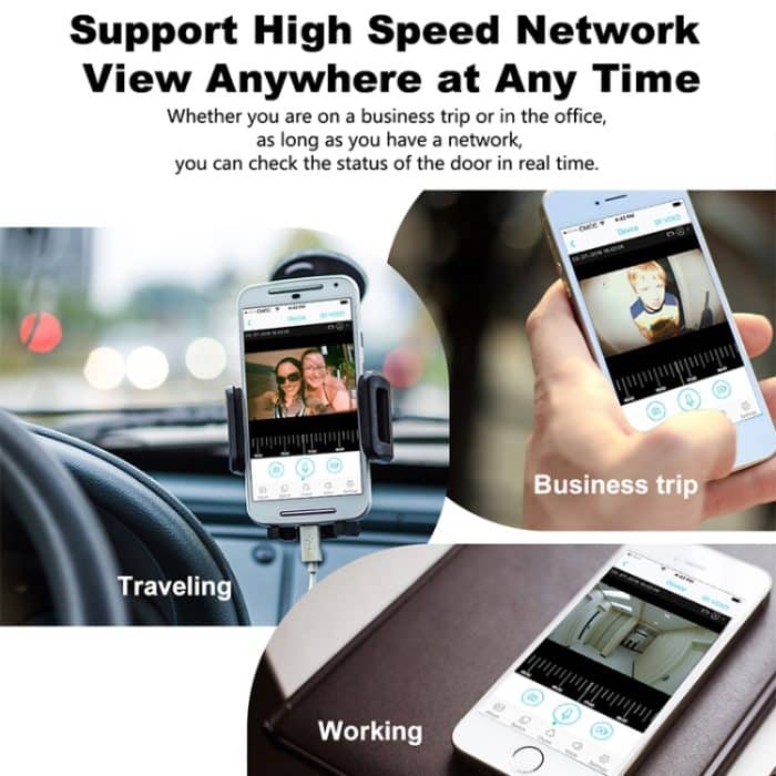 M200B WiFi Intelligente Video-Türklingel mit quadratischen Tasten, unterstützt Infrarot-Bewegungserkennung und adaptive Rate sowie Zwei-Wege-Gegensprechanlage und Fern-/PIR-Weckfunktion, M200B – Bild 14