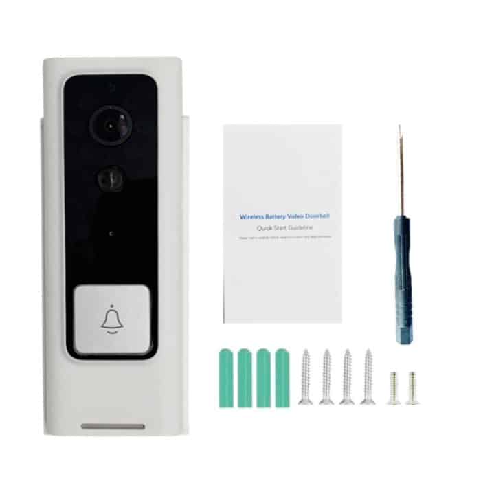 M200B WiFi Intelligente Video-Türklingel mit quadratischen Tasten, unterstützt Infrarot-Bewegungserkennung und adaptive Rate sowie Zwei-Wege-Gegensprechanlage und Fern-/PIR-Weckfunktion, M200B – Bild 6