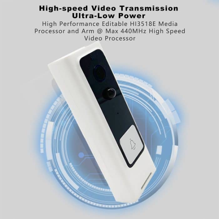 M200B WiFi Intelligente Video-Türklingel mit quadratischen Tasten, unterstützt Infrarot-Bewegungserkennung und adaptive Rate sowie Zwei-Wege-Gegensprechanlage und Fern-/PIR-Weckfunktion, M200B – Bild 7