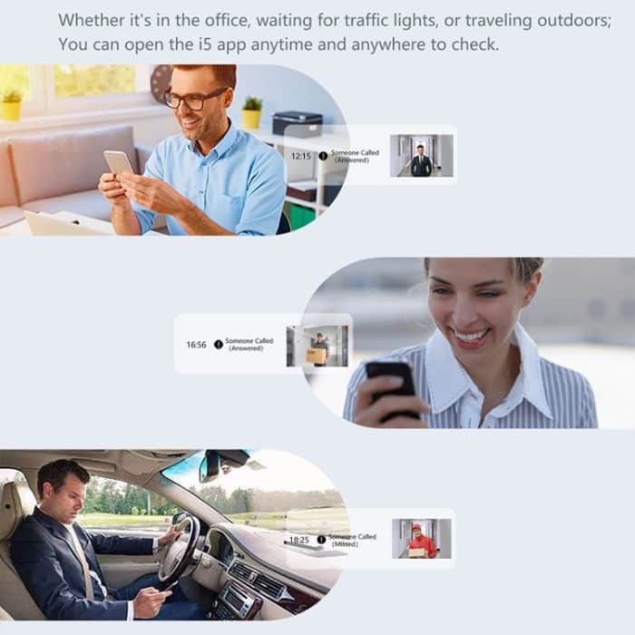 DoorBell i5 Smart-Türklingel HD Kabellose Bluetooth-WiFi-Sicherheitskamera Visuelle Türklingeln Diebstahlschutzunterstützung Bidirektionale Sprach-Gegensprechanlage, i5 – Bild 8