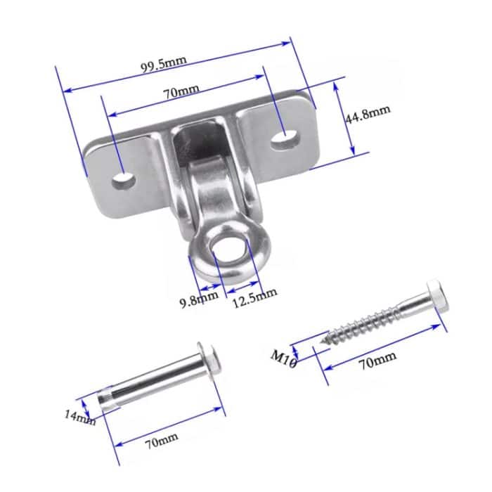304 Edelstahl-Sandsack-Schnallen-Ring-Schaukel-fester Halter, Luxus-Version – Bild 5