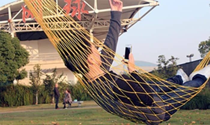 Outdoor-Hängematte aus farbigem Mesh, 2PCS Orange Section, 2PCS Green, 2PCS Dark Blue Section, 2PCS Red Section – Bild 1