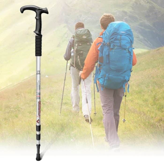 132 cm einziehbare drei Outdoor-Trekkingstöcke, teleskopisch, Red#132cm, Blue#132cm, Silver#132cm, Black#132cm – Bild 2