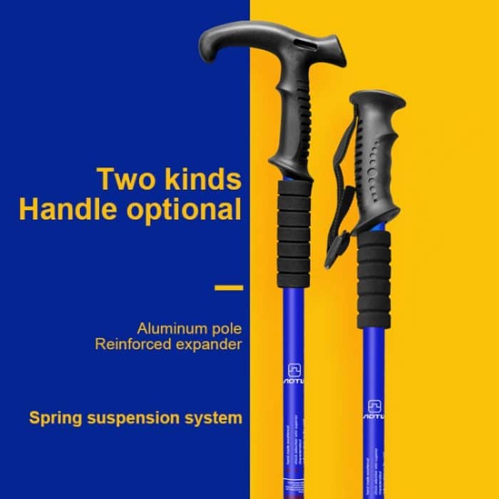 132 cm einziehbare drei Outdoor-Trekkingstöcke, teleskopisch, Red#132cm, Blue#132cm, Silver#132cm, Black#132cm – Bild 11