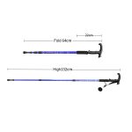 132 cm einziehbare drei Outdoor-Trekkingstöcke, teleskopisch, Red#132cm, Blue#132cm, Silver#132cm, Black#132cm – Bild 3