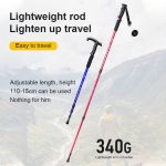 132 cm einziehbare drei Outdoor-Trekkingstöcke, teleskopisch, Red#132cm, Blue#132cm, Silver#132cm, Black#132cm – Bild 7