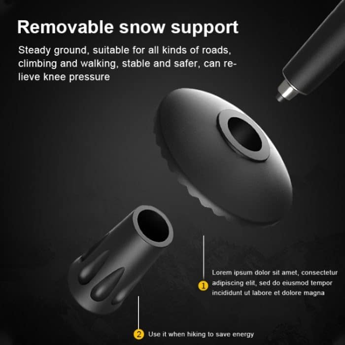 132 cm einziehbare drei Outdoor-Trekkingstöcke, teleskopisch, Red#132cm, Blue#132cm, Silver#132cm, Black#132cm – Bild 9