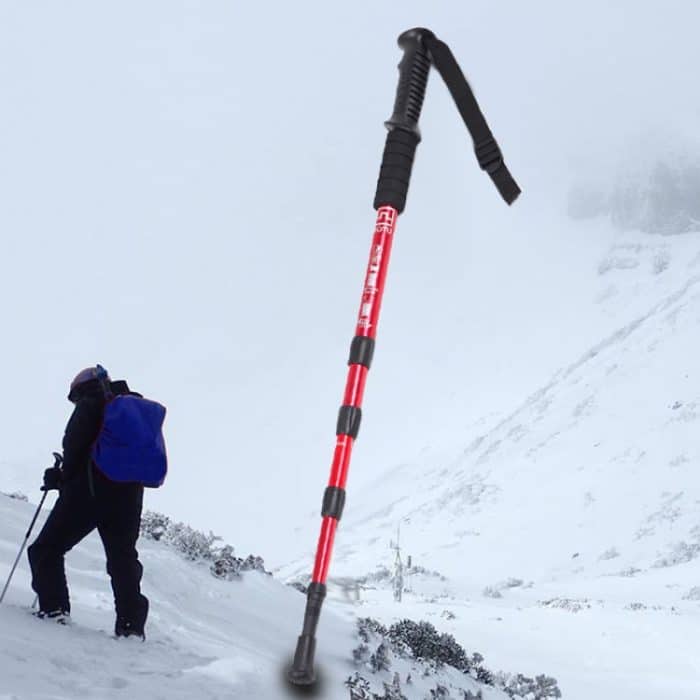 YT000008AB.jpg 105 cm langer Bergsteigerstock mit vier geraden Schäften, Purple#105cm, Red#105cm, Blue#105cm, Silver#105cm, Black#105cm – Bild 1